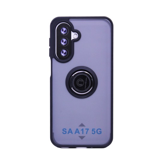 Capa com Anel de suporte para Samsung Galaxy A17 Preto Fumê